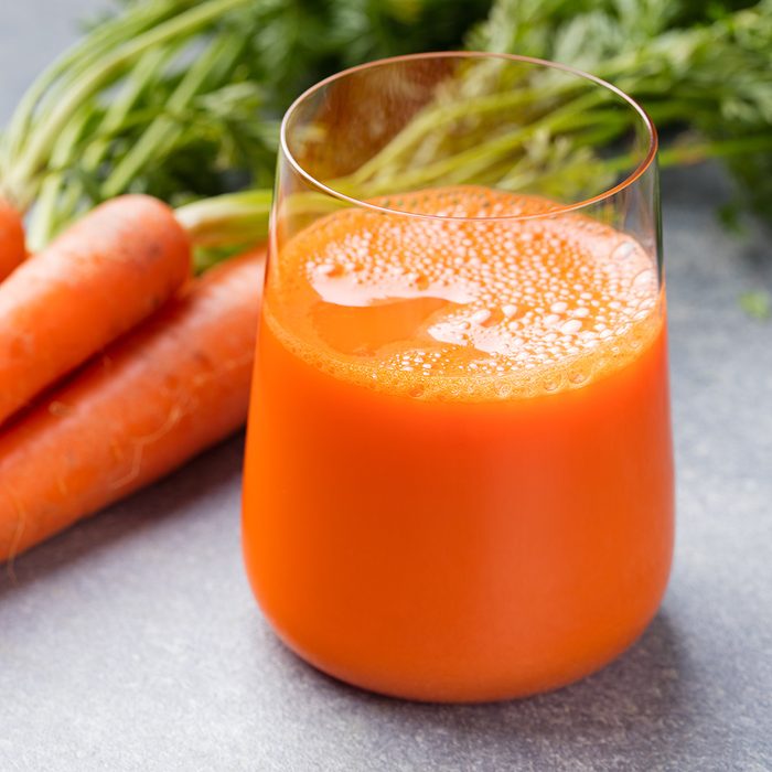 Carrot Juice In Glass And Fresh Carrots Healthy Food